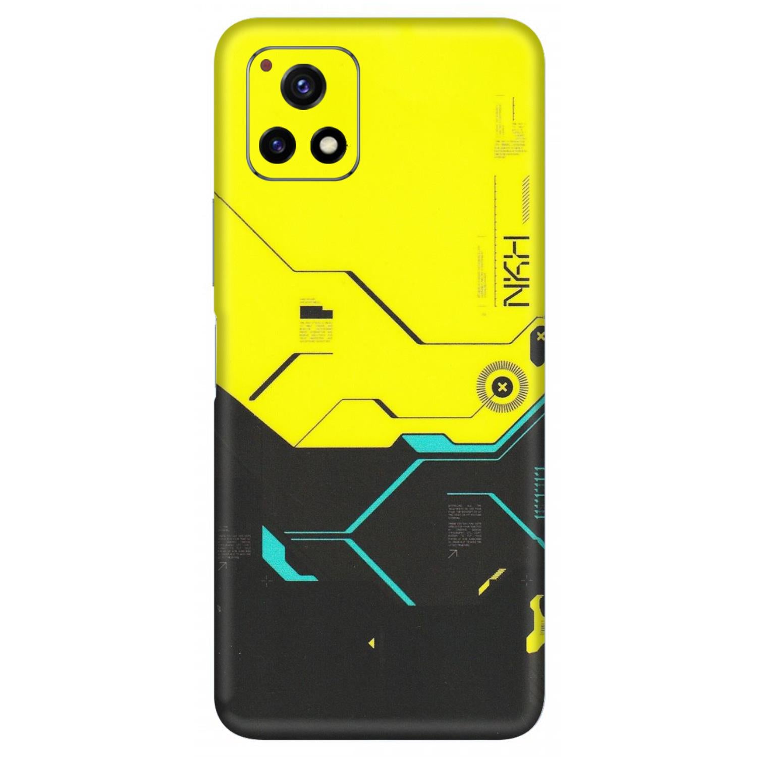 VIVO Y Series Phone Skins (All Models) - Black Yellow Technica - Matte Finish (M-53) Vivo Y72 (5G)