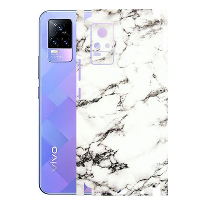VIVO Y Series Phone Skins (All Models) - Black and White Marble Texture - 3D Embossed Finish (L-124) Vivo Y73