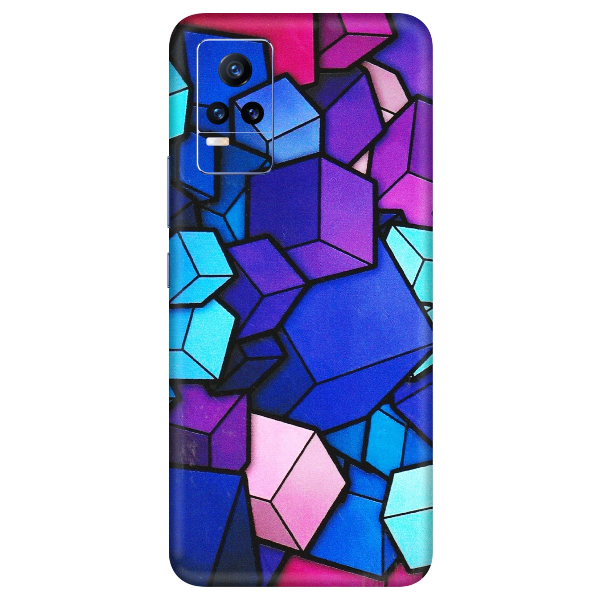 VIVO Y Series Phone Skins (All Models) - Cube Doodle - 3D Embossed Finish (L-141) Vivo Y73