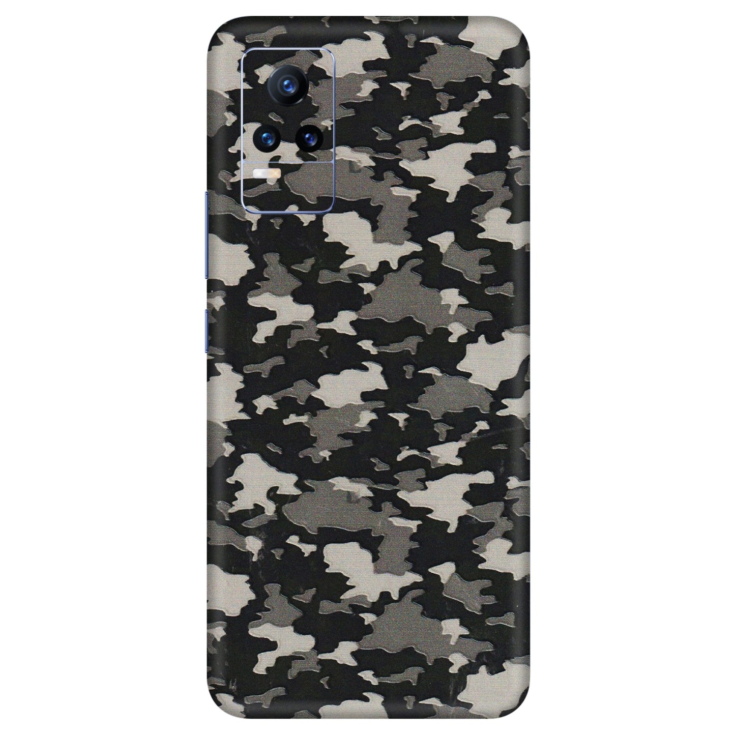VIVO Y Series Phone Skins (All Models) - Black/Grey Camoflaunge - 3D Embossed Finish (L-142) Vivo Y73