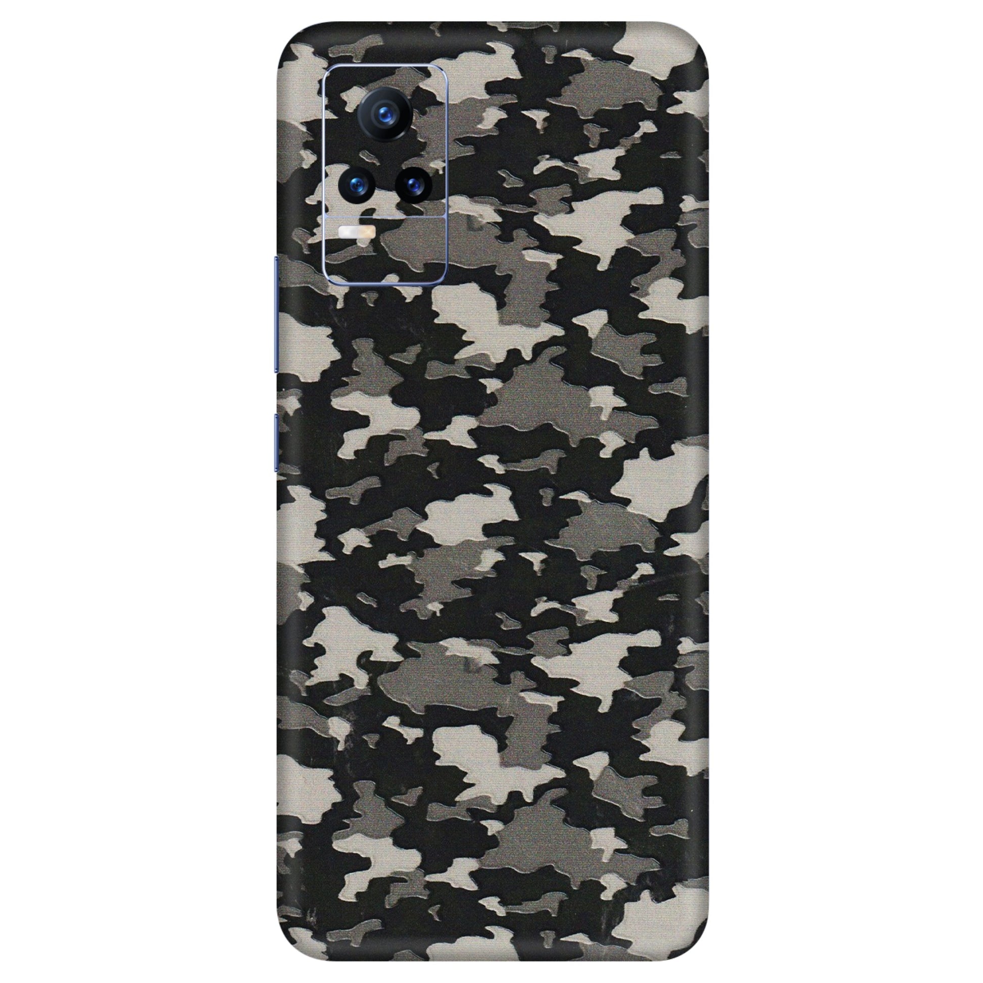 VIVO Y Series Phone Skins (All Models) - Black/Grey Camoflaunge - 3D Embossed Finish (L-142) Vivo Y73