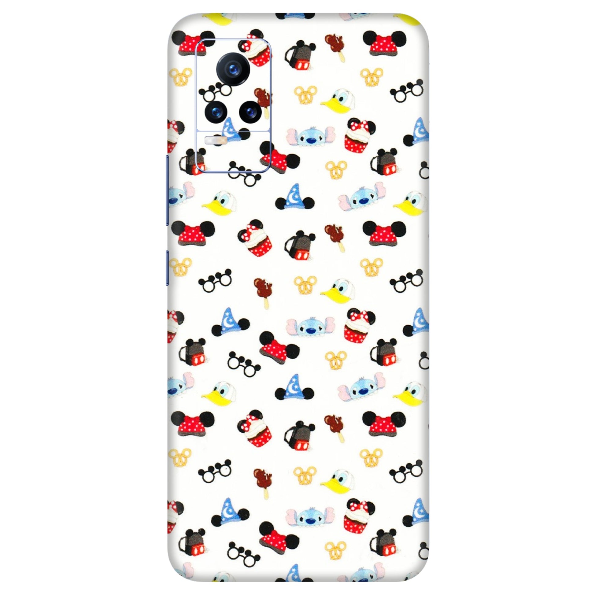 VIVO Y Series Phone Skins (All Models) - Minnie Mouse & Donald Doodles s - 3D Embossed Finish (L-194) Vivo Y73