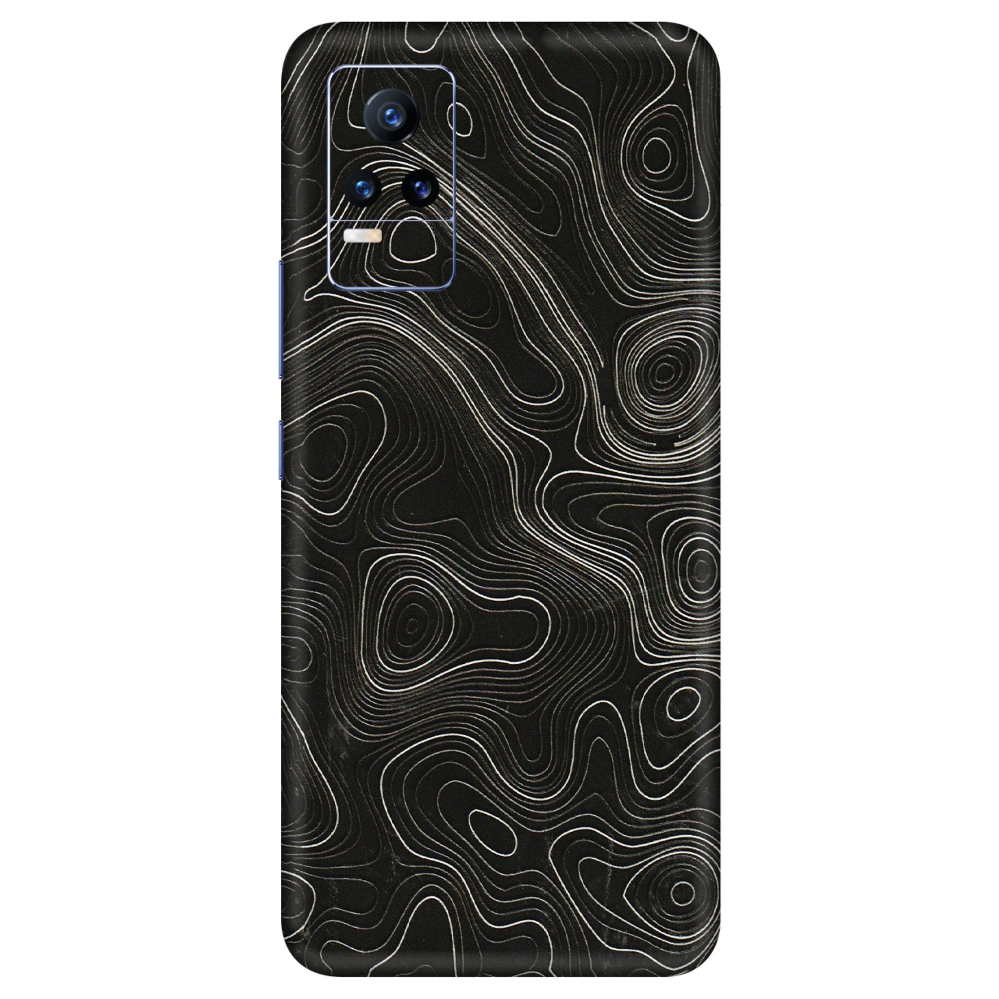 VIVO Y Series Phone Skins (All Models) - Black Swirl - 3D Embossed Finish (L-196) Vivo Y73