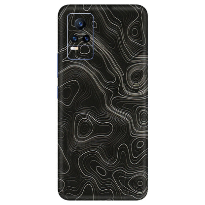 VIVO Y Series Phone Skins (All Models) - Black Swirl - 3D Embossed Finish (L-196) Vivo Y73