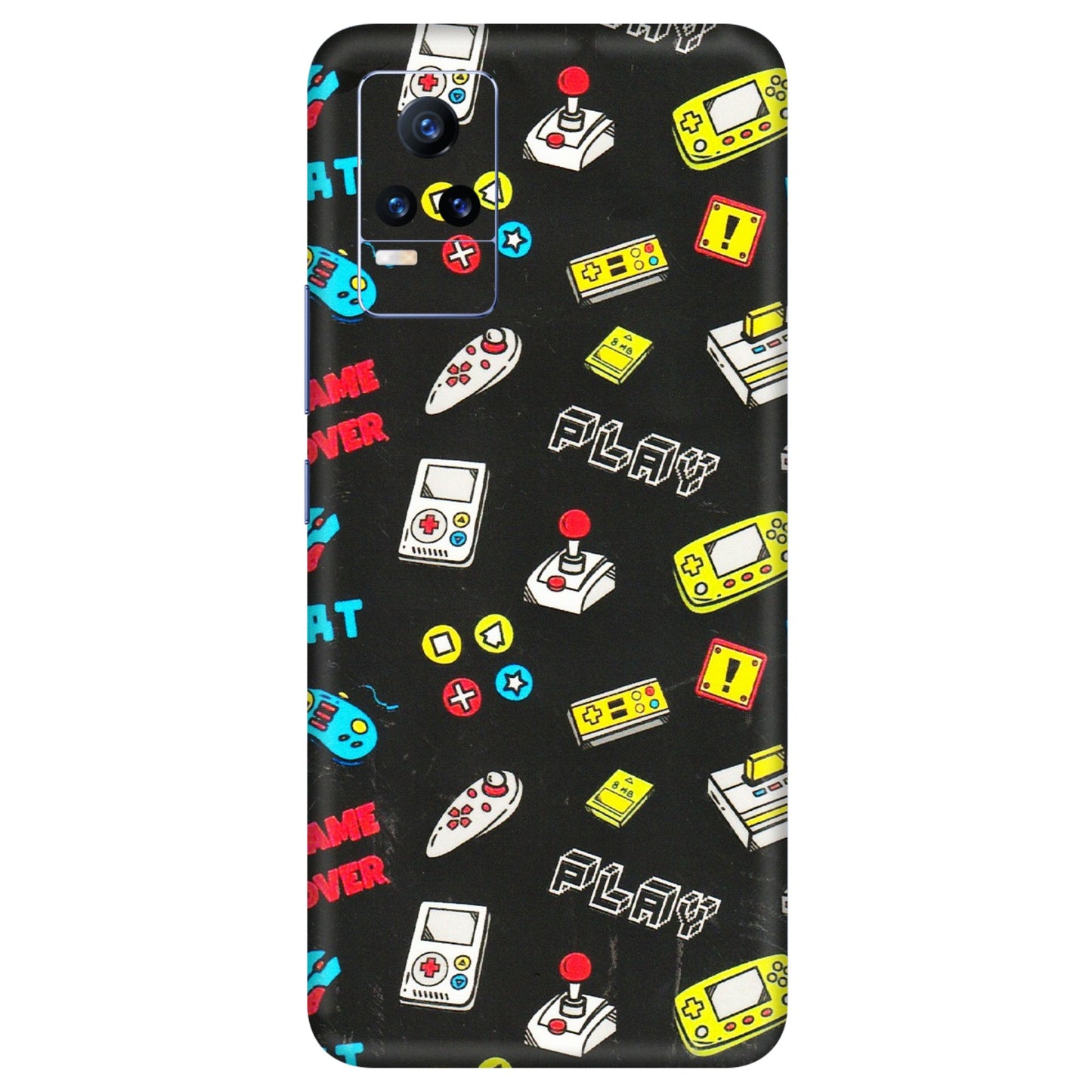VIVO Y Series Phone Skins (All Models) - Gaming Doodles - 3D Embossed Finish (L-224) Vivo Y73