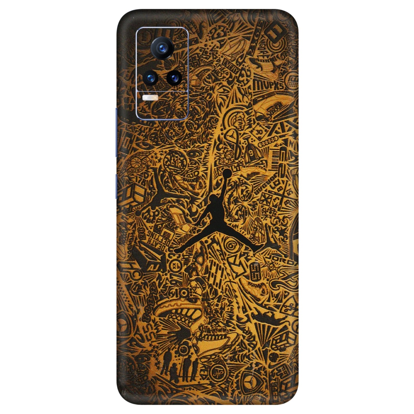 VIVO Y Series Phone Skins (All Models) - Premium Gold Basketball Player - 3D Embossed Finish (L-236) Vivo Y73