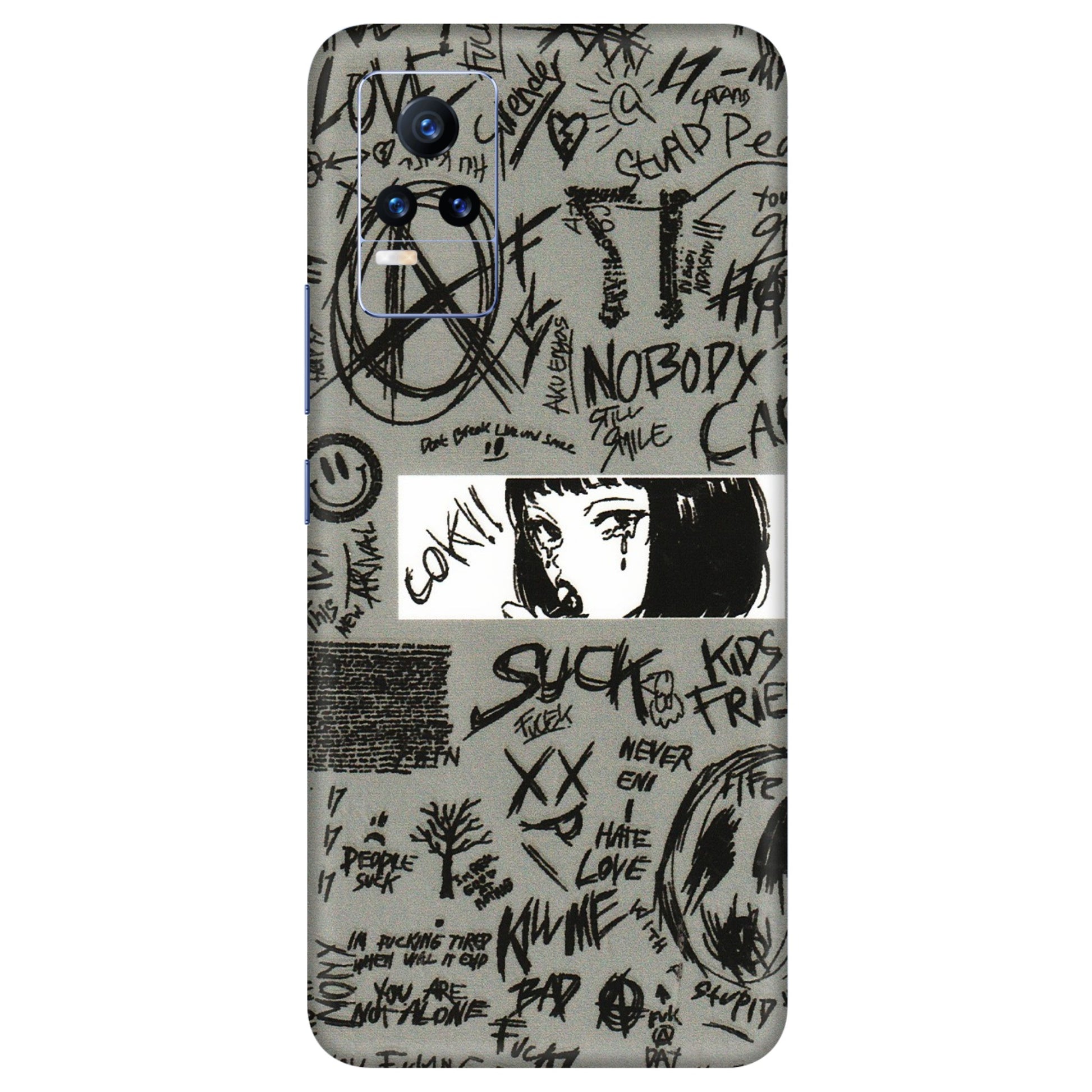 VIVO Y Series Phone Skins (All Models) - Never Have Love Anime - 3D Embossed Finish (L-260) Vivo Y73