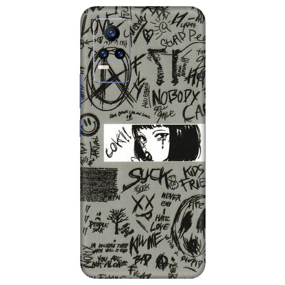VIVO Y Series Phone Skins (All Models) - Never Have Love Anime - 3D Embossed Finish (L-260) Vivo Y73