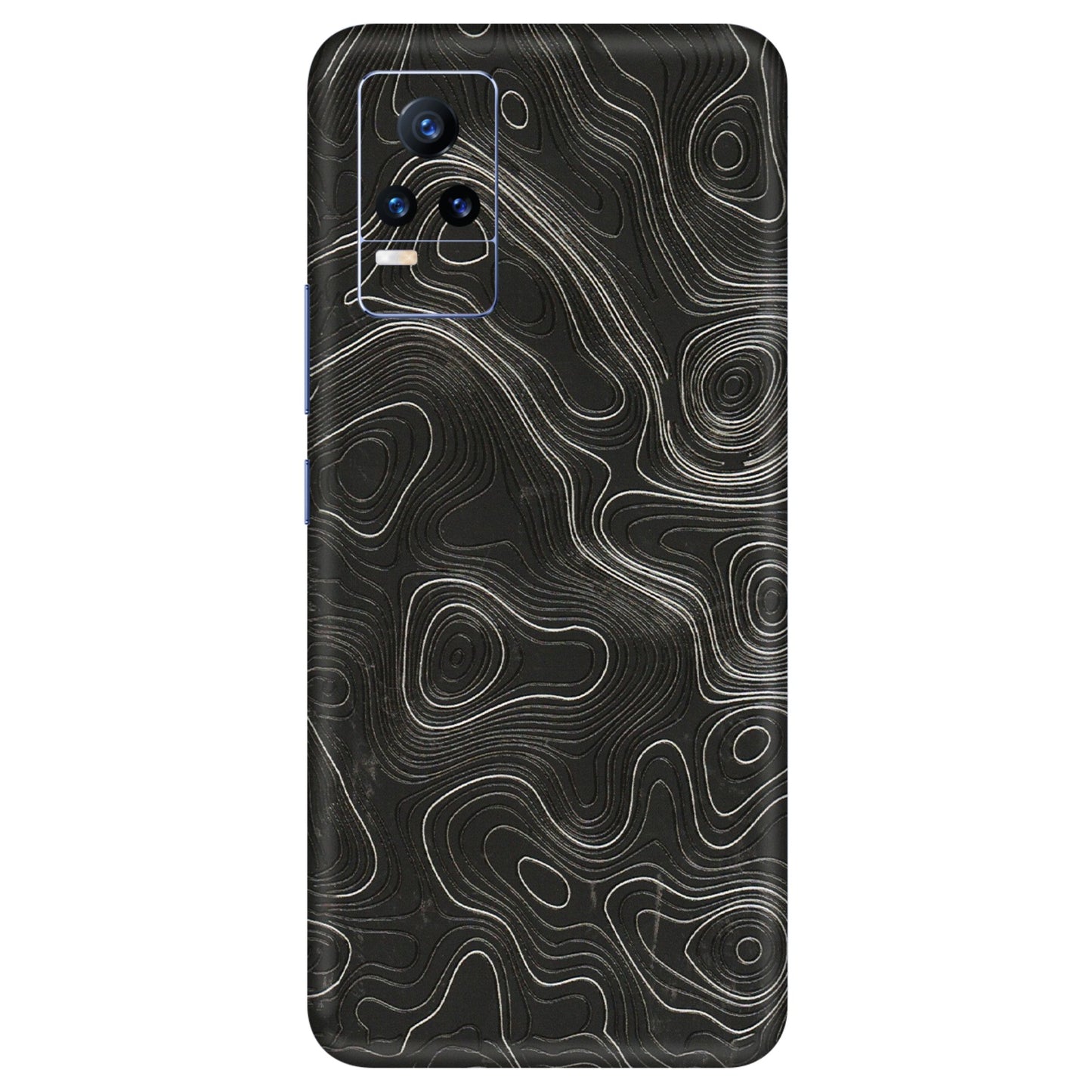 VIVO Y Series Phone Skins (All Models) - Abstract White Line Map - 3D Embossed Finish (L-269) Vivo Y73