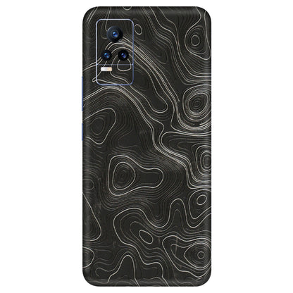 VIVO Y Series Phone Skins (All Models) - Abstract White Line Map - 3D Embossed Finish (L-269) Vivo Y73