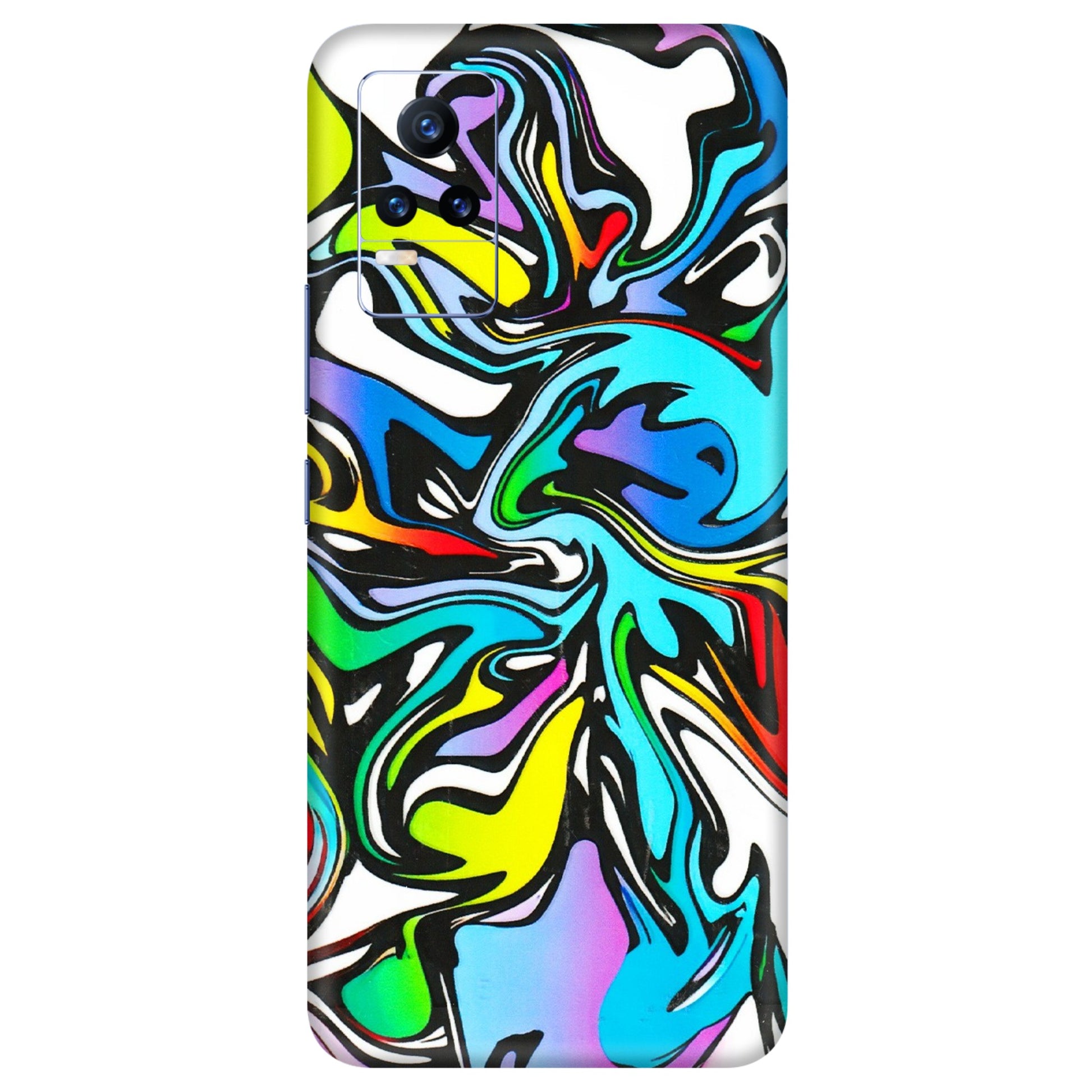VIVO Y Series Phone Skins (All Models) - Abstract Colour Paints - 3D Embossed Finish (L-271) Vivo Y73