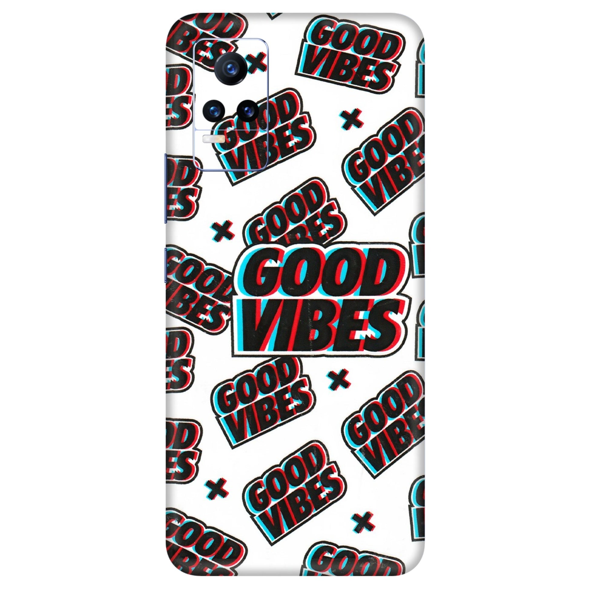 VIVO Y Series Phone Skins (All Models) - Good Vibes - 3D Embossed Finish (L-282) Vivo Y73
