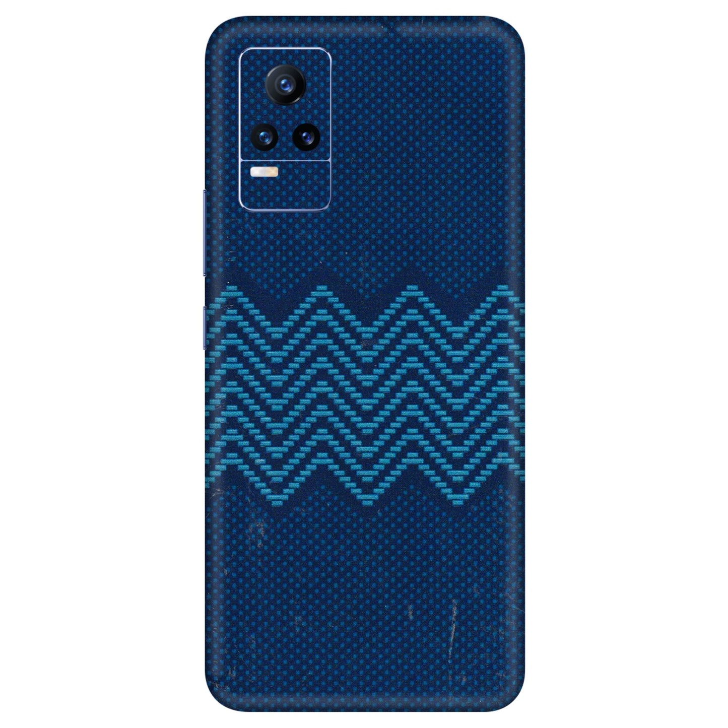 VIVO Y Series Phone Skins (All Models) - Blue Sober Waves - 3D Embossed Finish (L-306) Vivo Y73