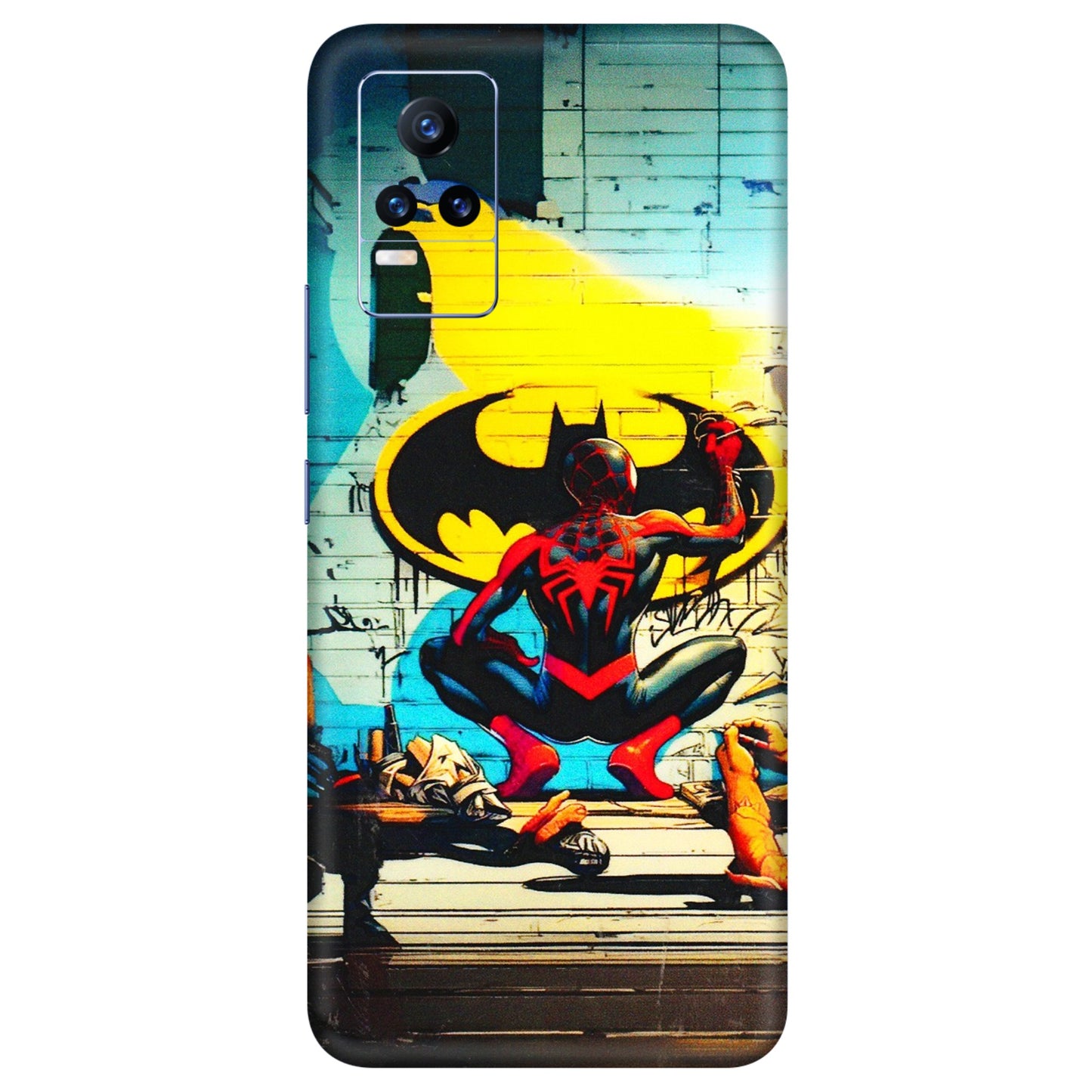 VIVO Y Series Phone Skins (All Models) - New Spiderman Bat Logo - 3D Embossed Finish (L-309) Vivo Y73