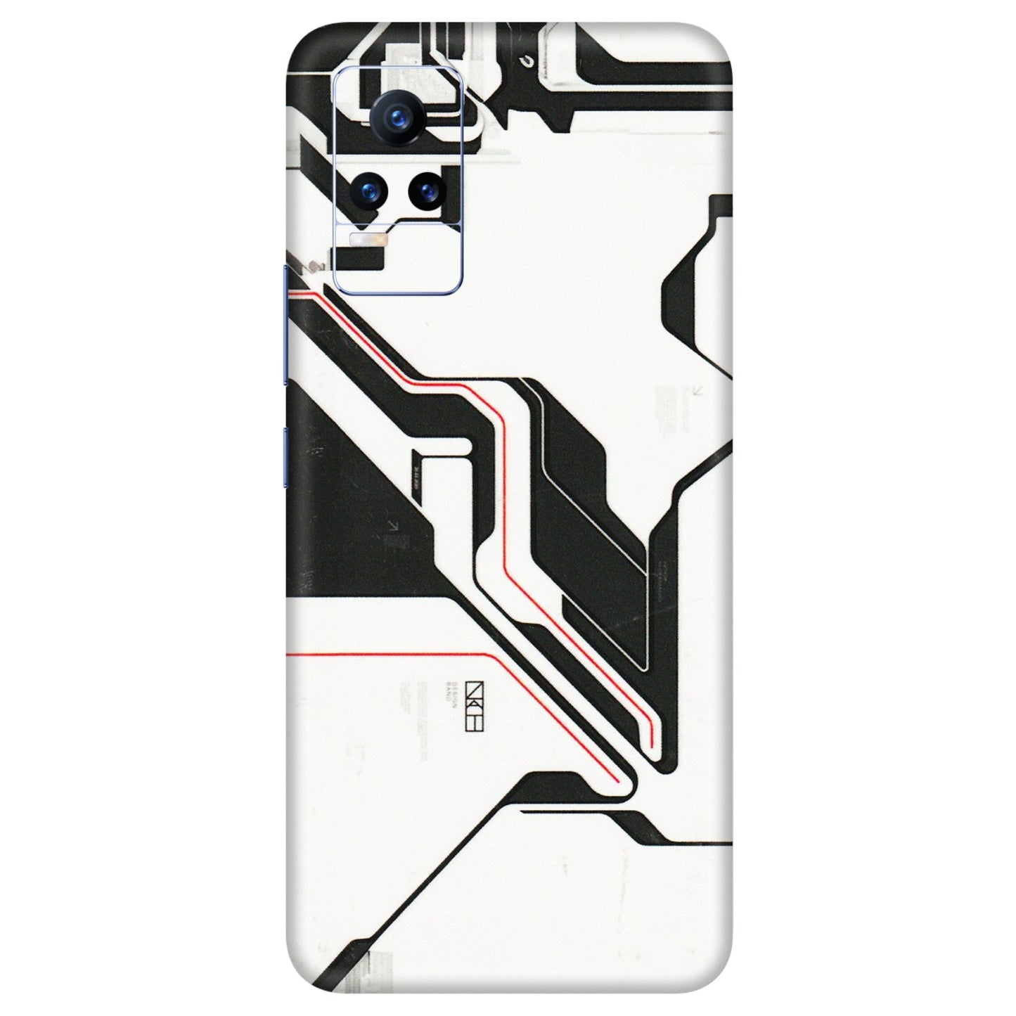 VIVO Y Series Phone Skins (All Models) - White Techy Logo - 3D Embossed Finish (L-312) Vivo Y73