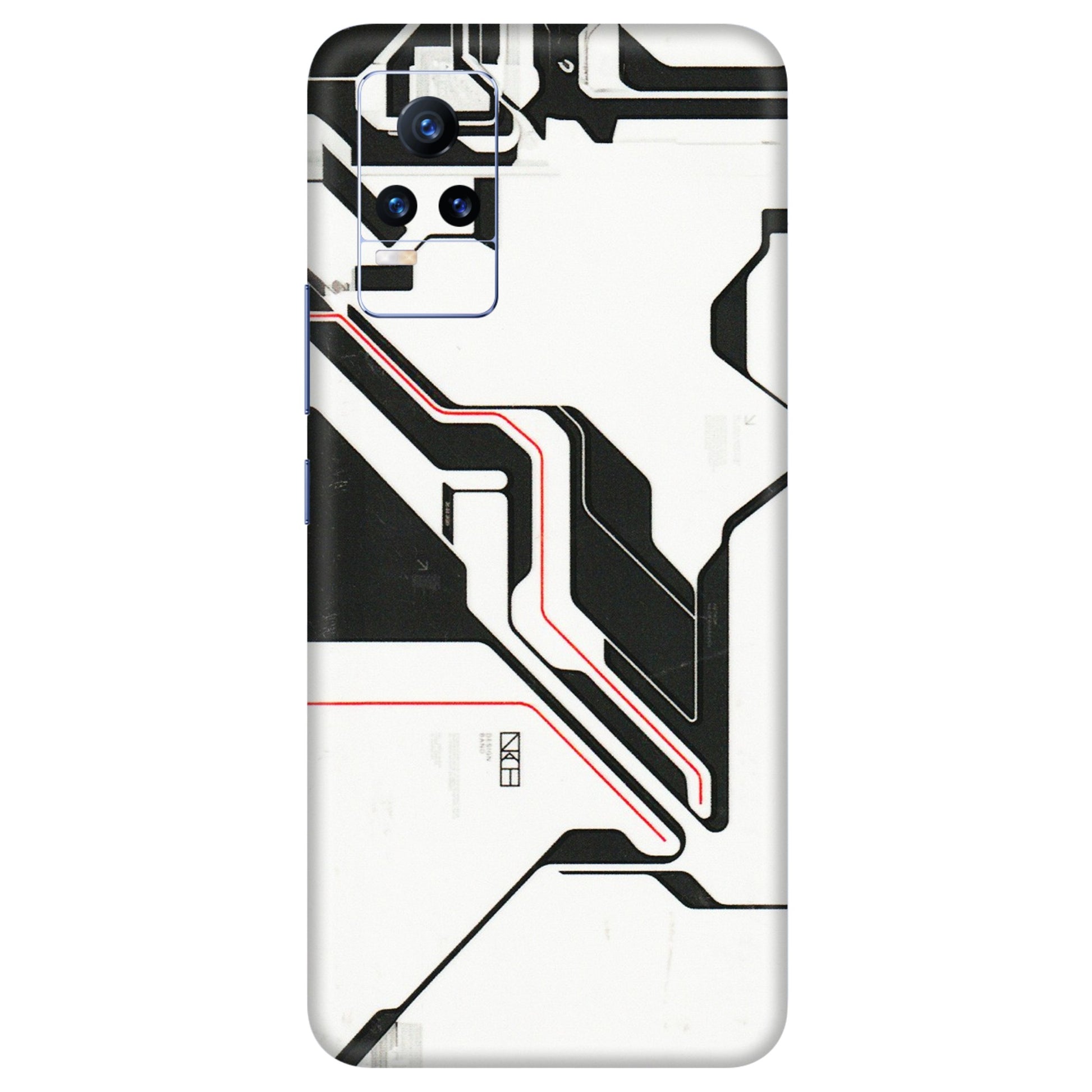 VIVO Y Series Phone Skins (All Models) - White Techy Logo - 3D Embossed Finish (L-312) Vivo Y73