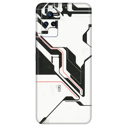 VIVO Y Series Phone Skins (All Models) - White Techy Logo - 3D Embossed Finish (L-312) Vivo Y73