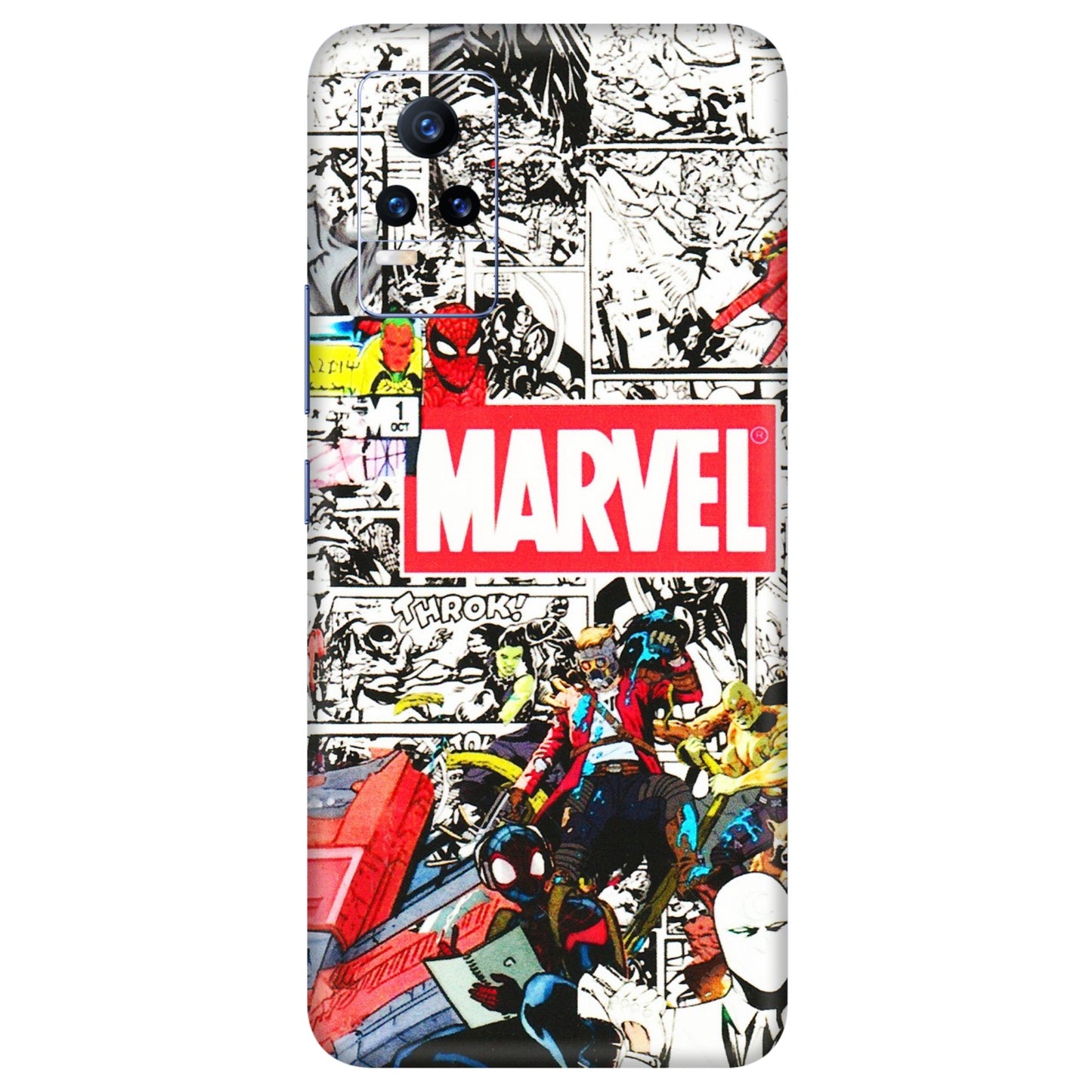 VIVO Y Series Phone Skins (All Models) - Marvel Colorful Comic - 3D Embossed Finish (L-64) Vivo Y73