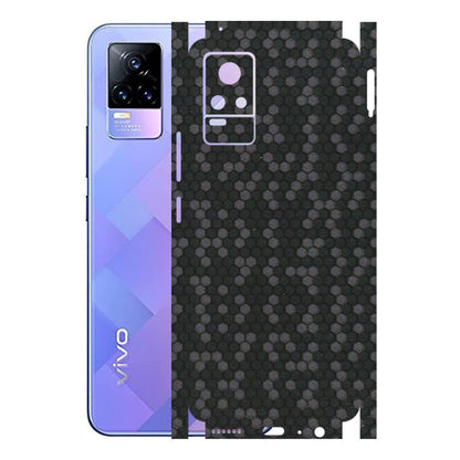 VIVO Y Series Phone Skins (All Models) - Black Grey Honeycomb Sober - 3D Embossed Finish (L-85) Vivo Y73