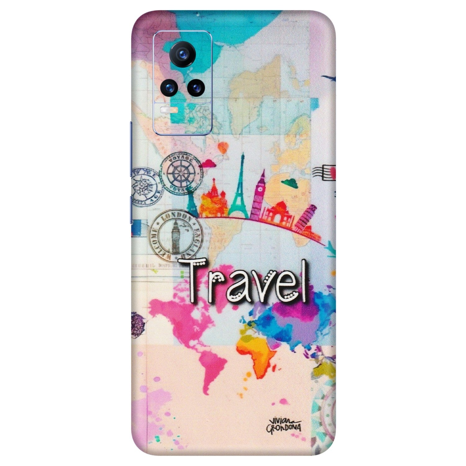 VIVO Y Series Phone Skins (All Models) - Travel The Wonders - Matte Finish (M-108) Vivo Y73