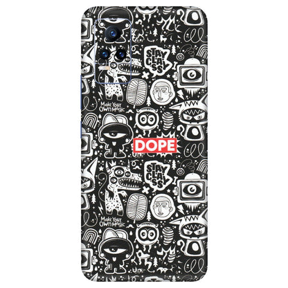 VIVO Y Series Phone Skins (All Models) - Dope Stay Classy Black Doodles - Matte Finish (M-126) Vivo Y73
