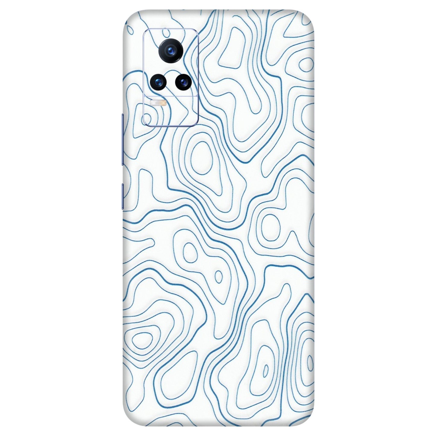 VIVO Y Series Phone Skins (All Models) - Blue And White Swirls - Matte Finish (M-139) Vivo Y73