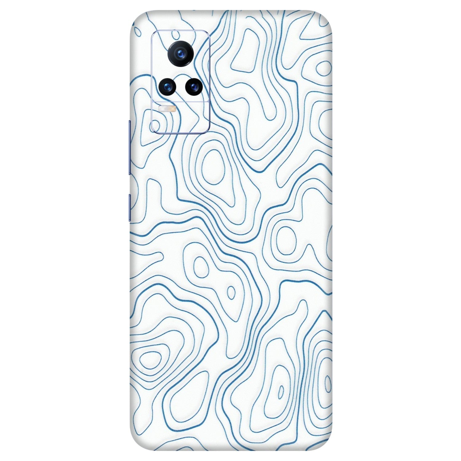 VIVO Y Series Phone Skins (All Models) - Blue And White Swirls - Matte Finish (M-139) Vivo Y73