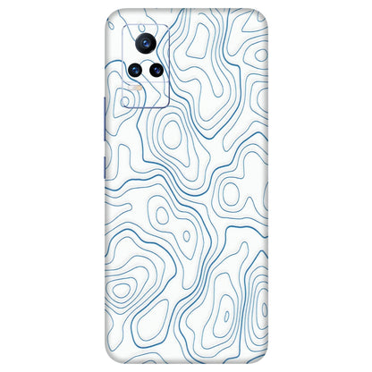 VIVO Y Series Phone Skins (All Models) - Blue And White Swirls - Matte Finish (M-139) Vivo Y73