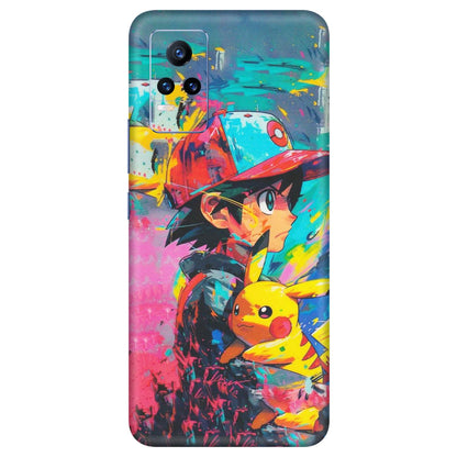 VIVO Y Series Phone Skins (All Models) - Ash & Pikachu - Matte Finish (M-26) Vivo Y73