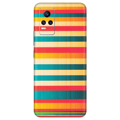 VIVO Y Series Phone Skins (All Models) - Colourful Stripes Soothing Effect - Matte Finish (M-86) Vivo Y73
