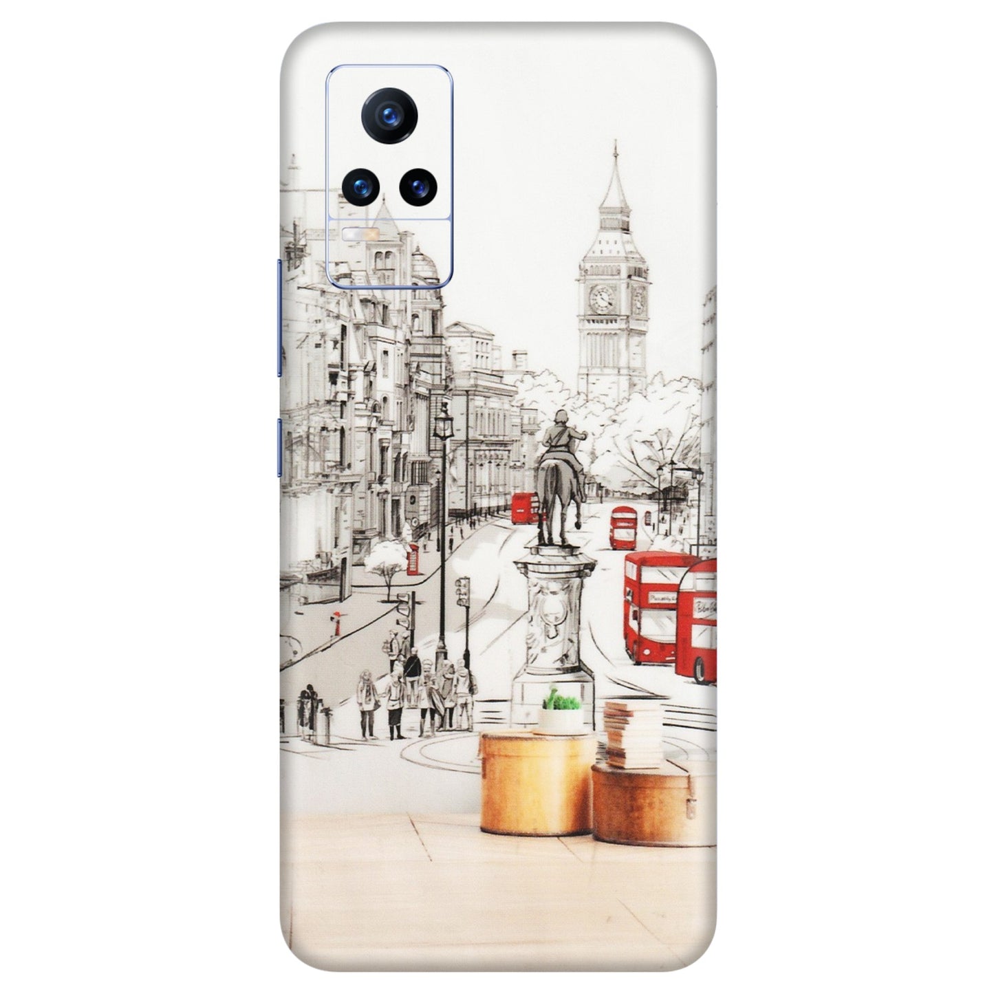 VIVO Y Series Phone Skins (All Models) - London Street - Transparent Finish (T-02) Vivo Y73