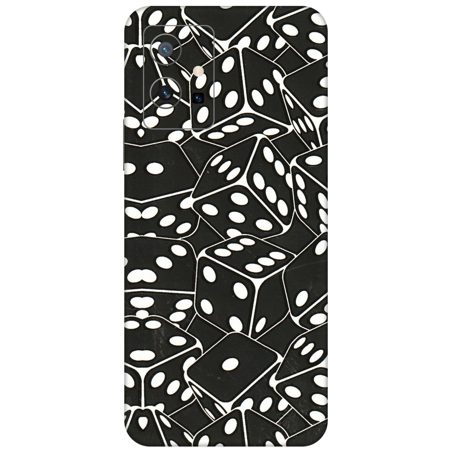 VIVO Y Series Phone Skins (All Models) - Big Black Dices - 3D Embossed Finish (L-106) Vivo Y75 (5G)