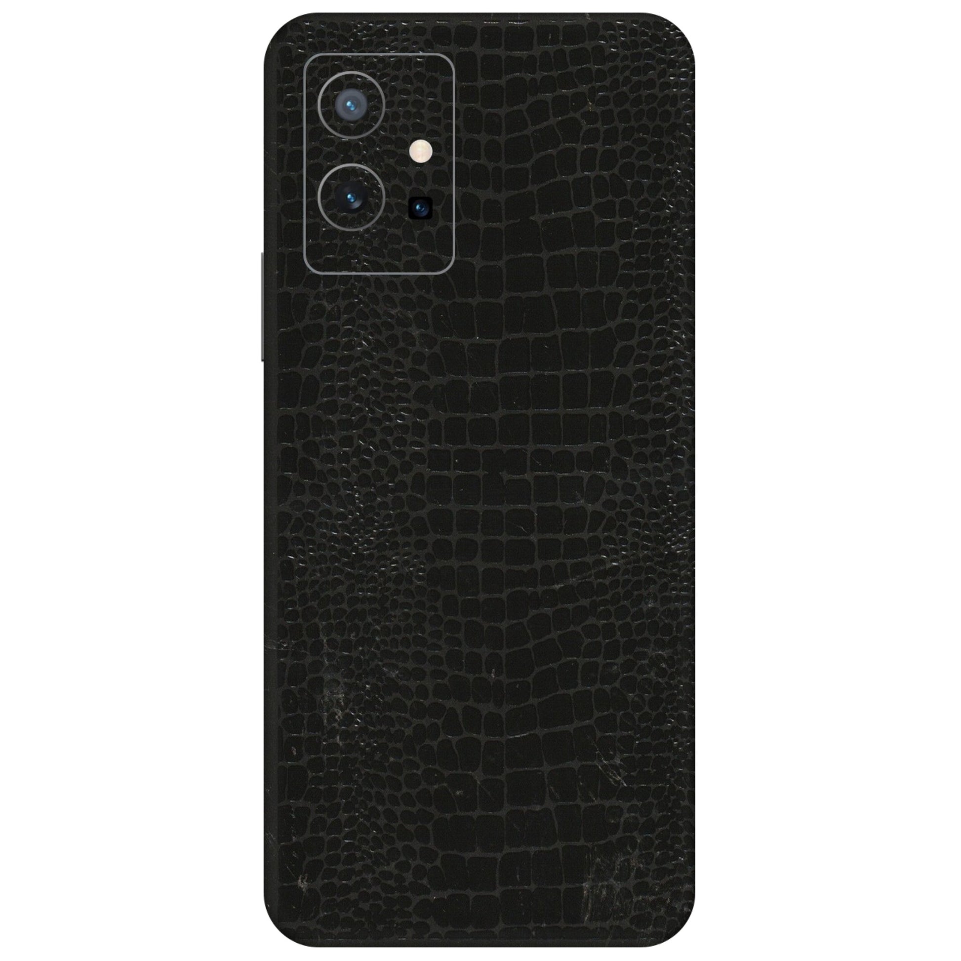 VIVO Y Series Phone Skins (All Models) - Snake Leather Black - 3D Embossed Finish (L-107) Vivo Y75 (5G)