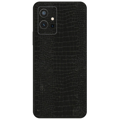 VIVO Y Series Phone Skins (All Models) - Snake Leather Black - 3D Embossed Finish (L-107) Vivo Y75 (5G)