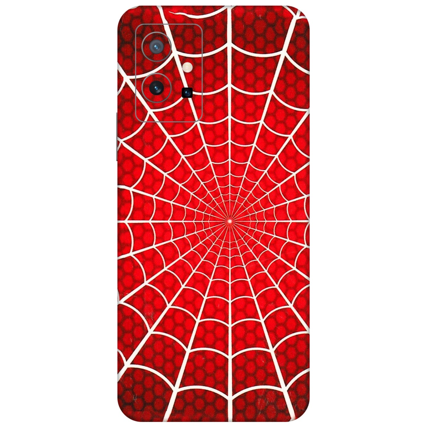 VIVO Y Series Phone Skins (All Models) - Classic Spidey Web - 3D Embossed Finish (L-115) Vivo Y75 (5G)