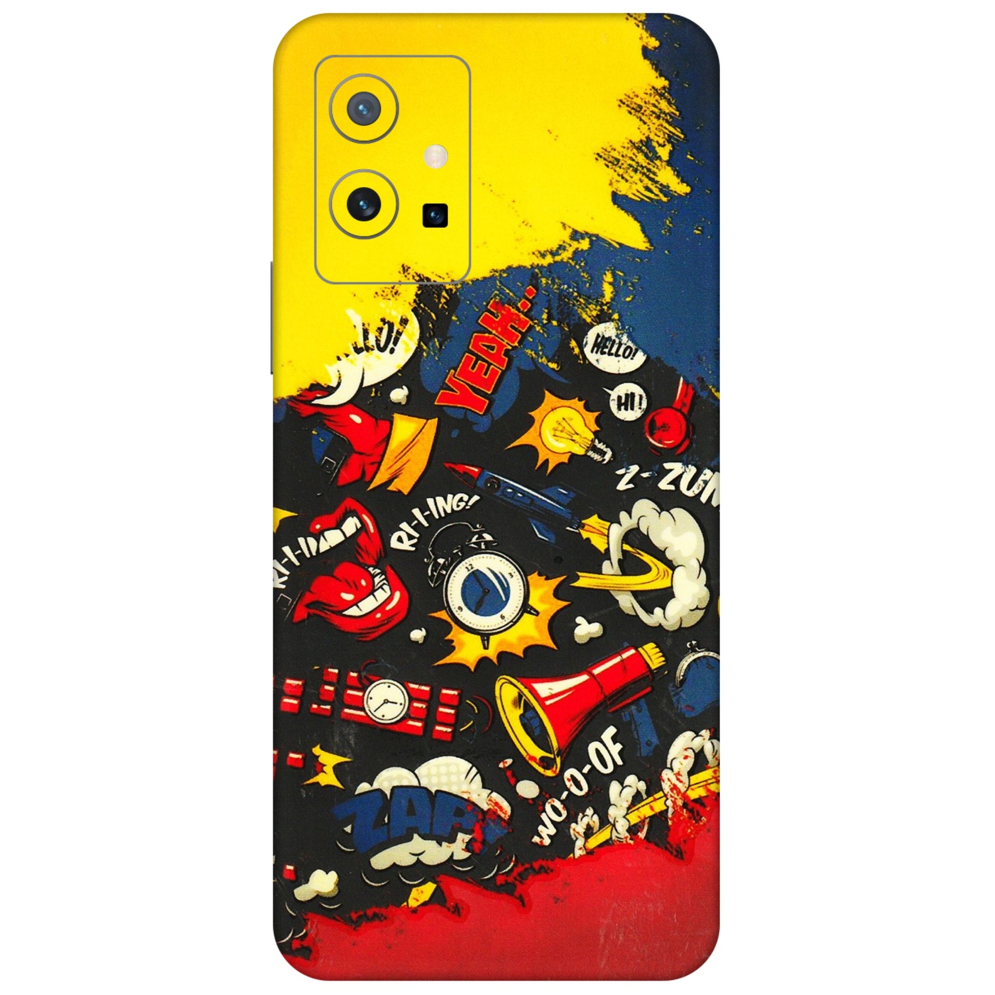 VIVO Y Series Phone Skins (All Models) - Pacific Doodle Art - 3D Embossed Finish (L-120) Vivo Y75 (5G)