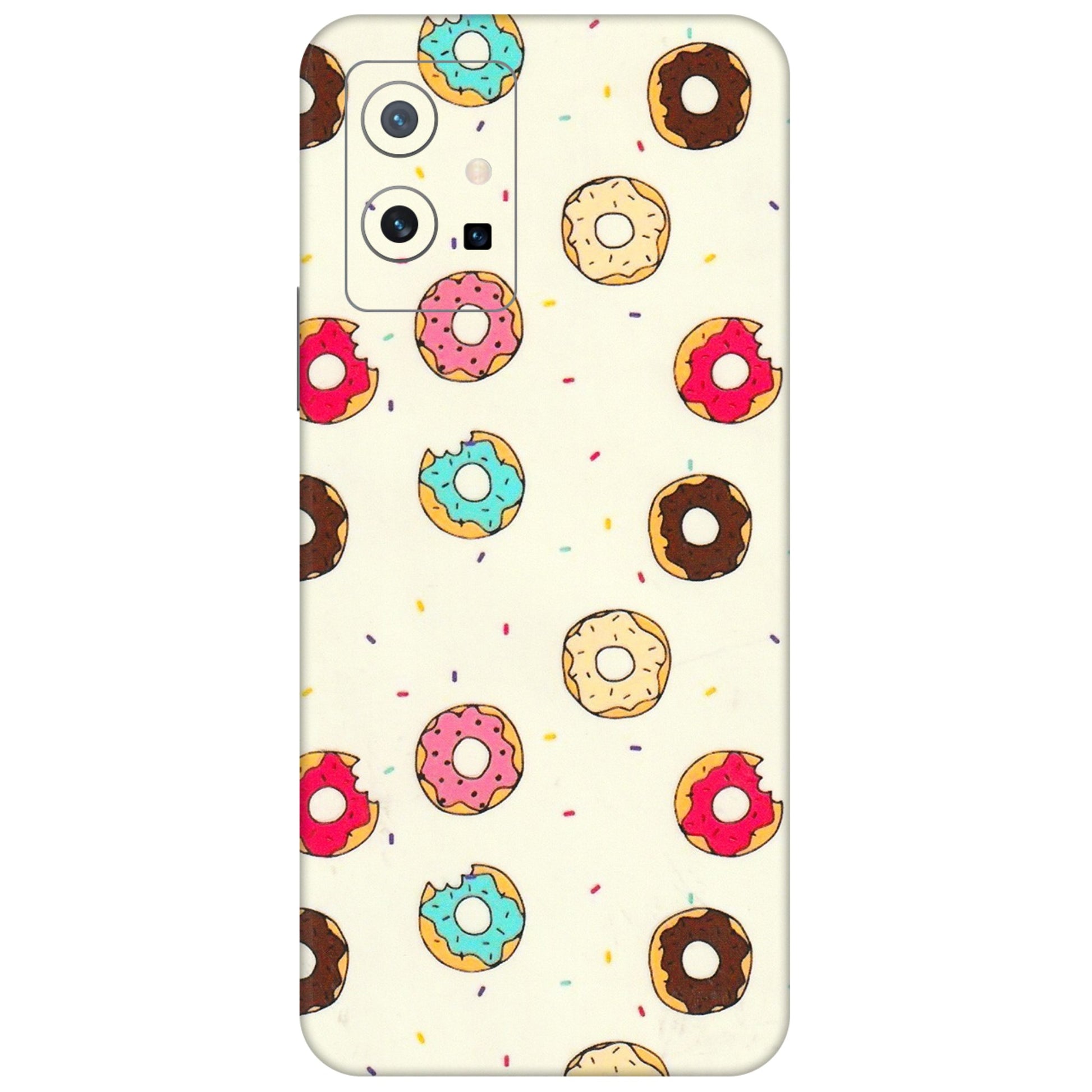 VIVO Y Series Phone Skins (All Models) - Mini Donuts Doodle Art - 3D Embossed Finish (L-122) Vivo Y75 (5G)