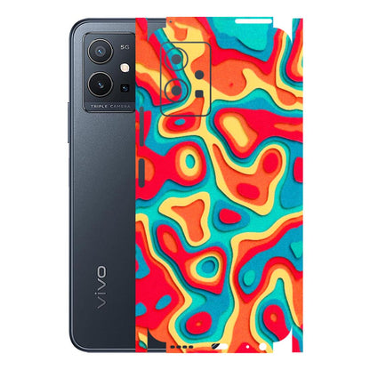 VIVO Y Series Phone Skins (All Models) - Abstract Swirl - 3D Embossed Finish (L-150) Vivo Y75 (5G)