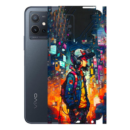 VIVO Y Series Phone Skins (All Models) - Street Anime Guy - 3D Embossed Finish (L-158) Vivo Y75 (5G)