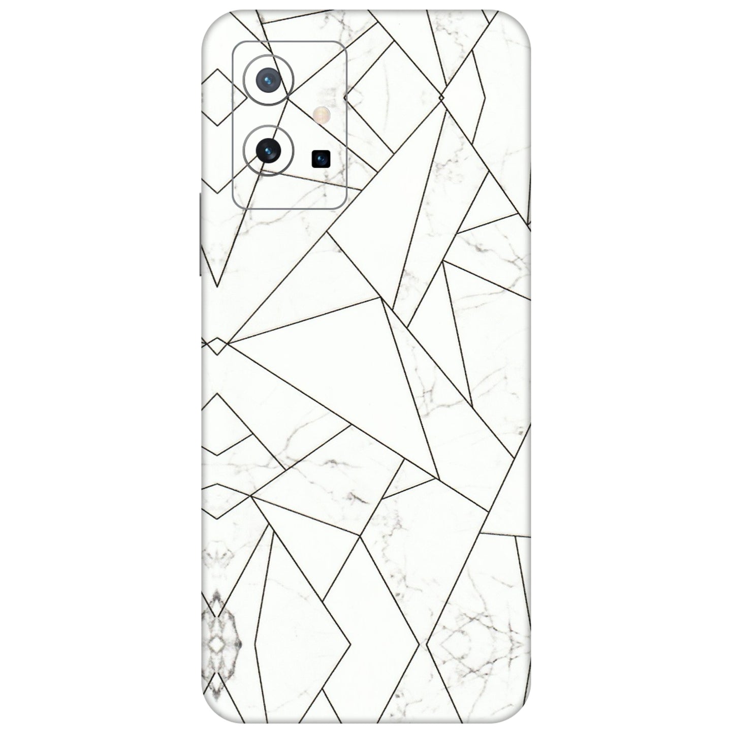 VIVO Y Series Phone Skins (All Models) - Luxury White Marble Effect - 3D Embossed Finish (L-168) Vivo Y75 (5G)