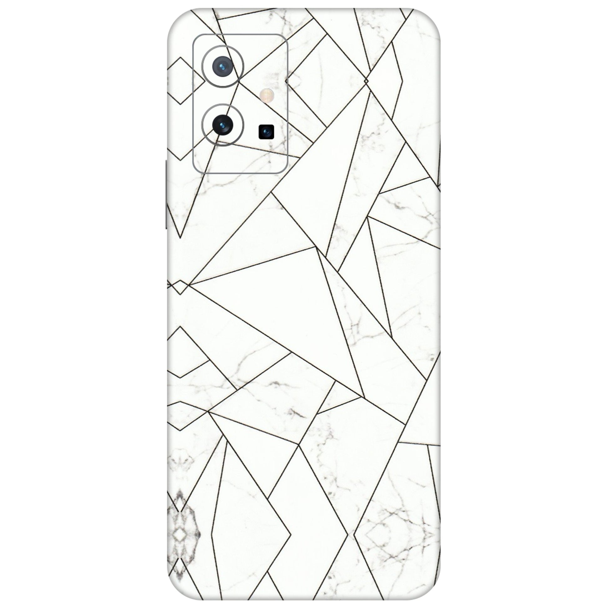 VIVO Y Series Phone Skins (All Models) - Luxury White Marble Effect - 3D Embossed Finish (L-168) Vivo Y75 (5G)