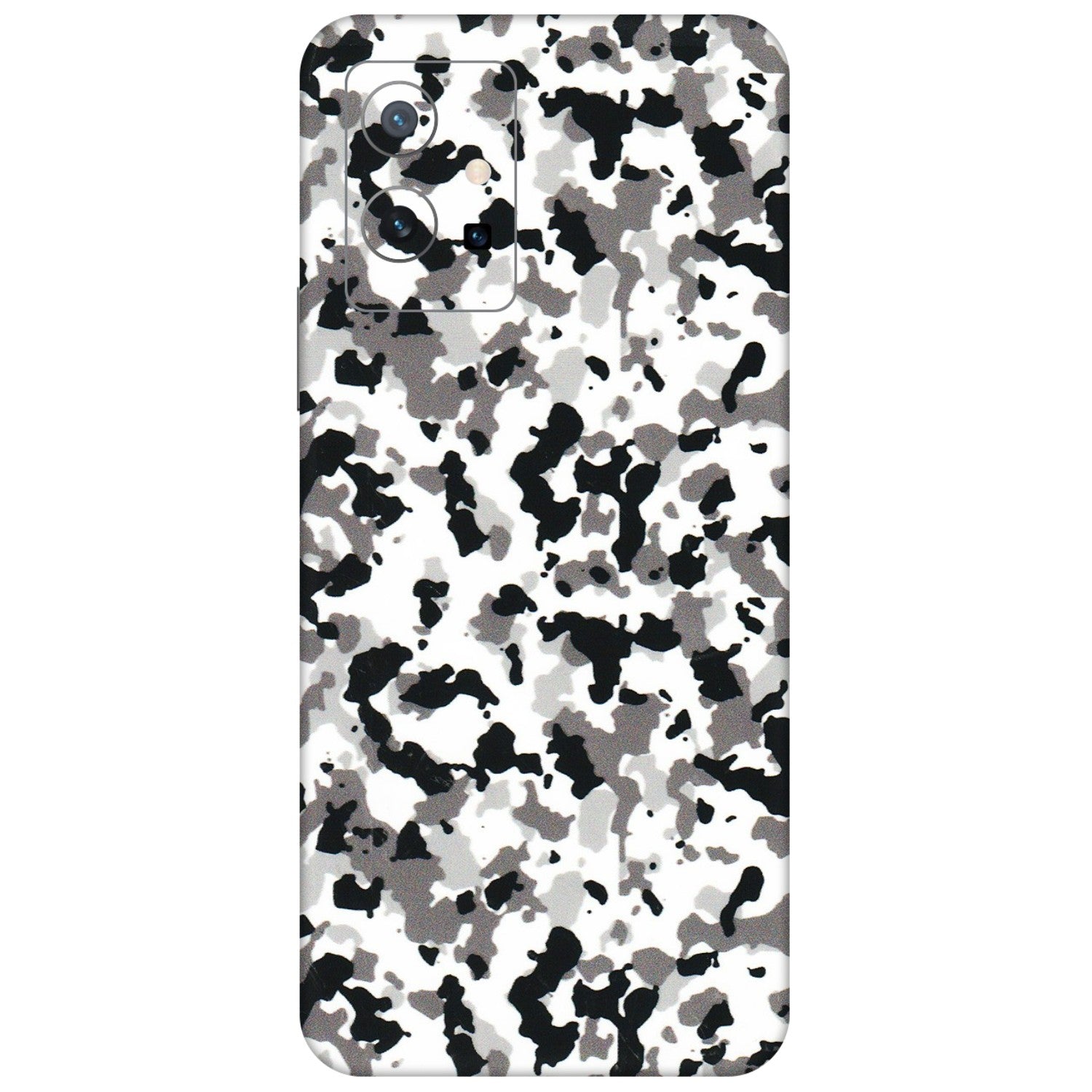 VIVO Y Series Phone Skins (All Models) - White Black Camouflage - 3D Embossed Finish (L-18) Vivo Y75 (5G)
