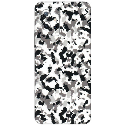 VIVO Y Series Phone Skins (All Models) - White Black Camouflage - 3D Embossed Finish (L-18) Vivo Y75 (5G)