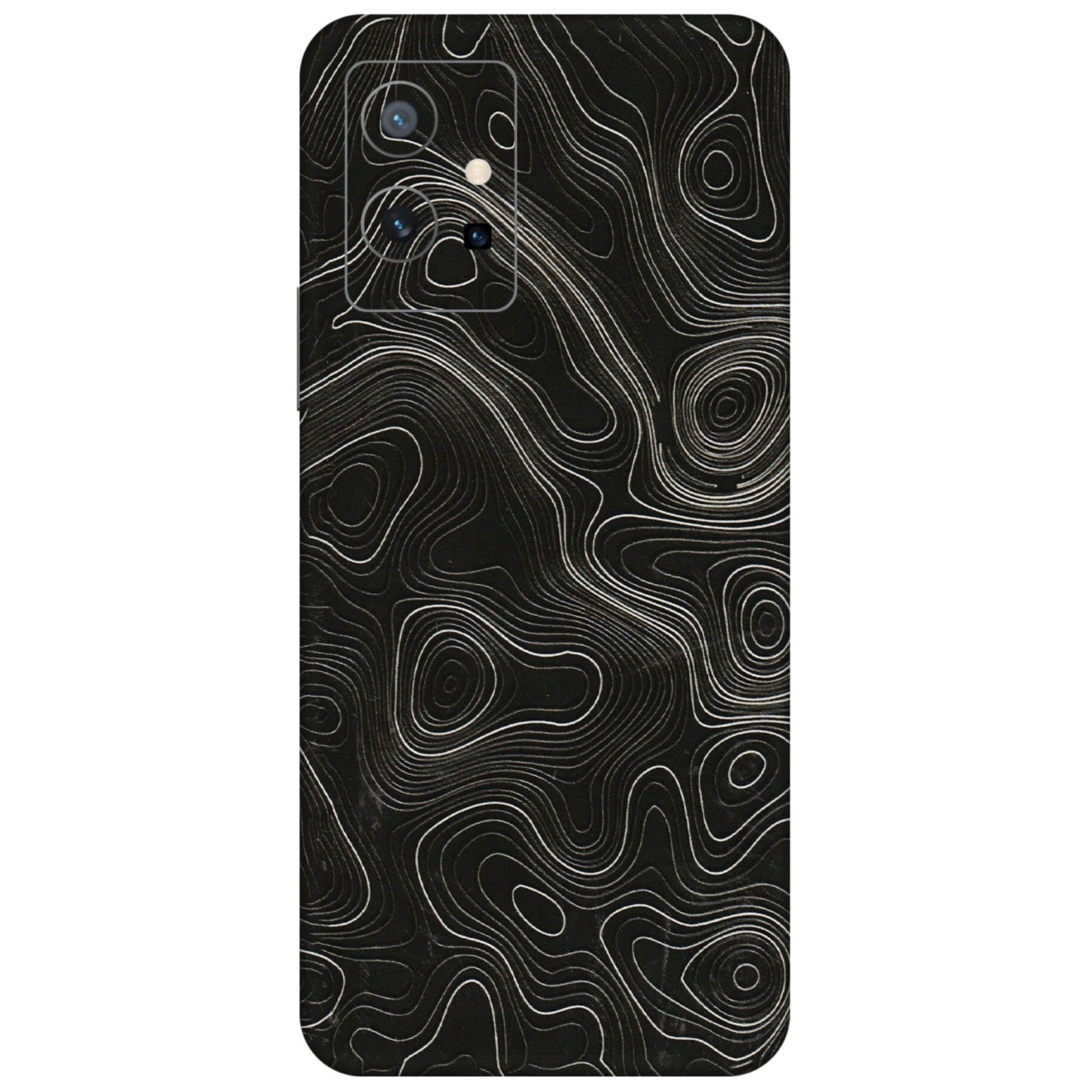 VIVO Y Series Phone Skins (All Models) - Black Swirl - 3D Embossed Finish (L-196) Vivo Y75 (5G)