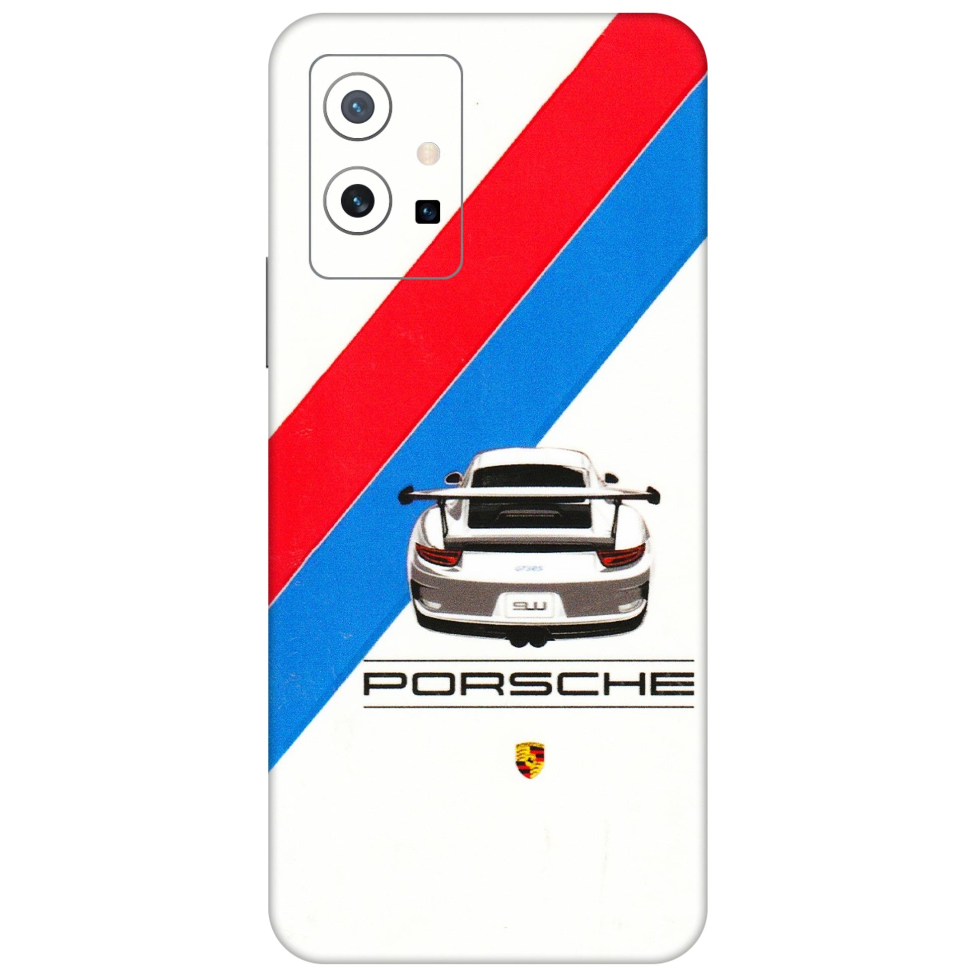 VIVO Y Series Phone Skins (All Models) - Porche Car Sober Logo - 3D Embossed Finish (L-248) Vivo Y75 (5G)