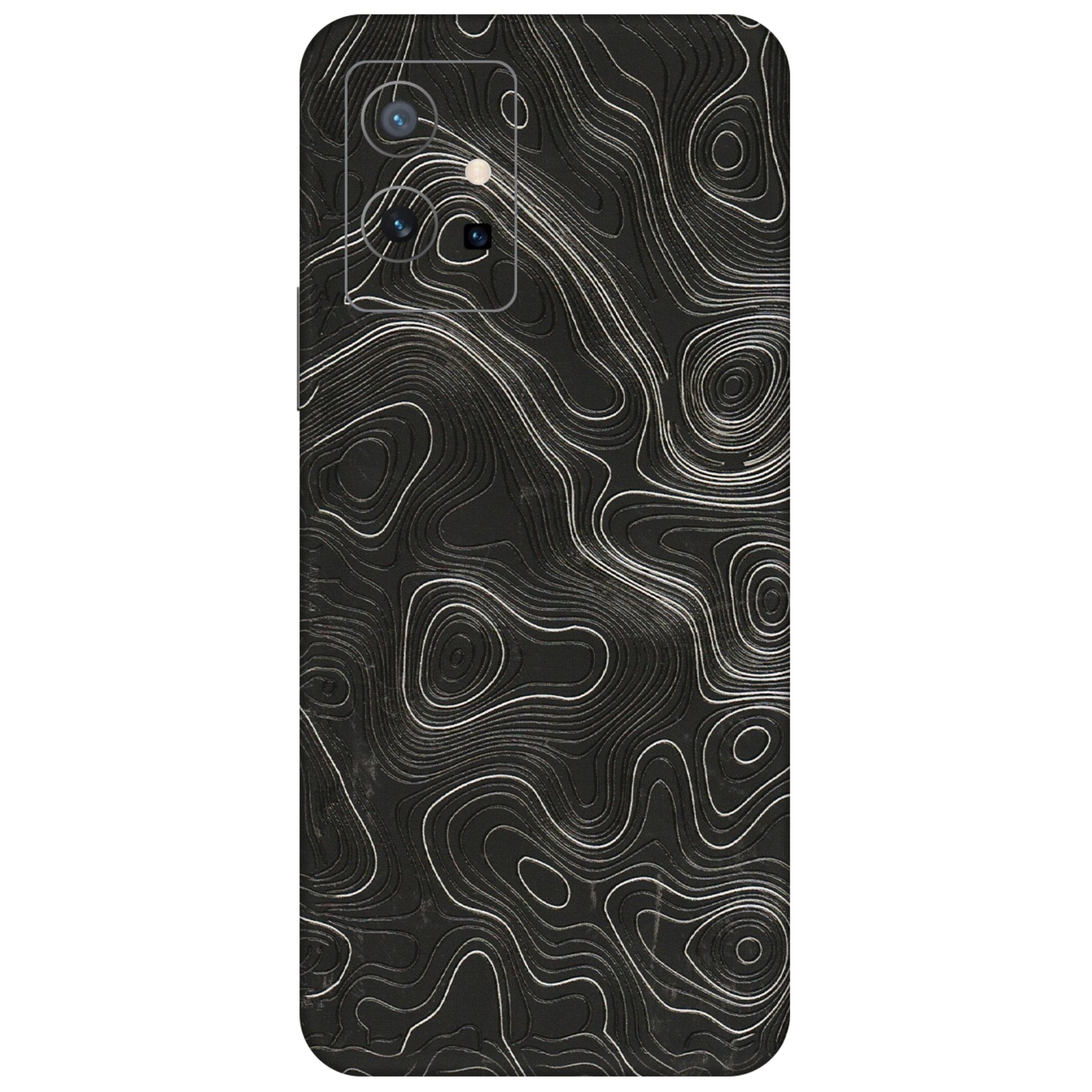 VIVO Y Series Phone Skins (All Models) - Abstract White Line Map - 3D Embossed Finish (L-269) Vivo Y75 (5G)