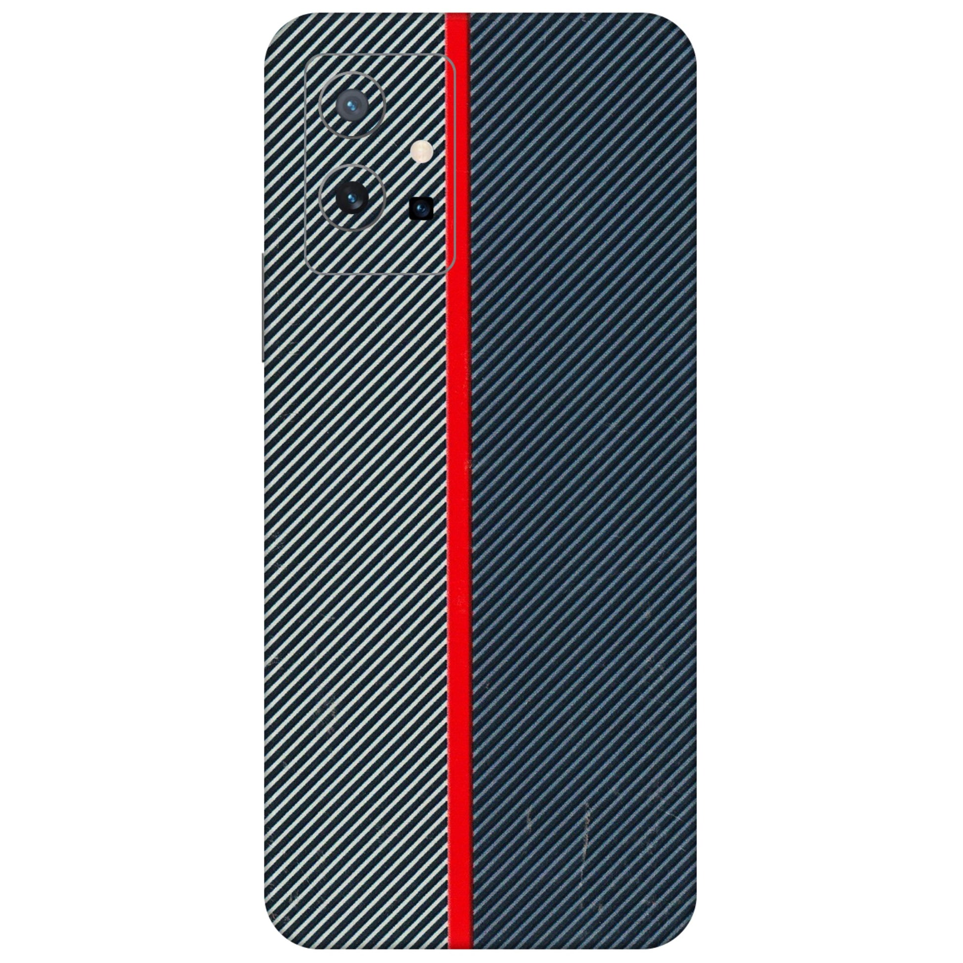 VIVO Y Series Phone Skins (All Models) - Blue Sober Lines - 3D Embossed Finish (L-305) Vivo Y75 (5G)