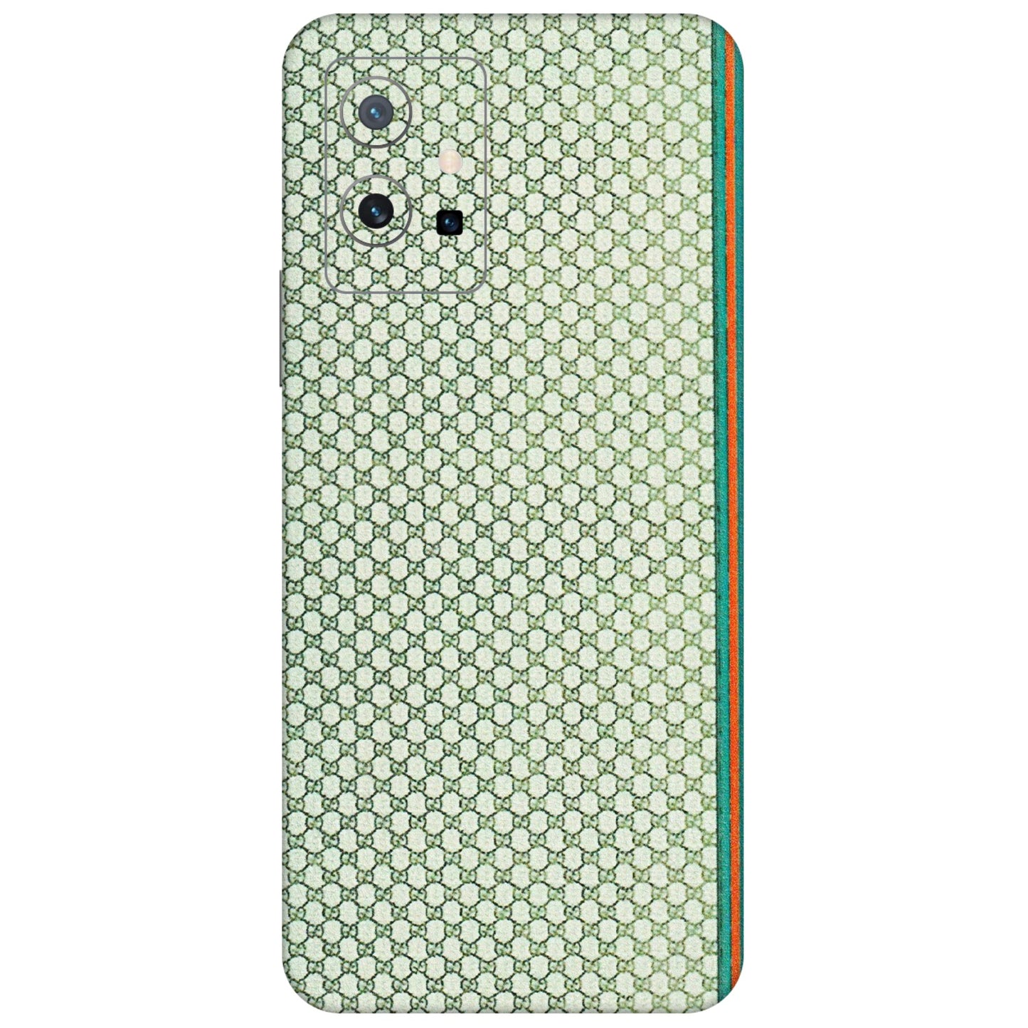 VIVO Y Series Phone Skins (All Models) - Gucci Fabric Pattern - 3D Embossed Finish (L-73) Vivo Y75 (5G)