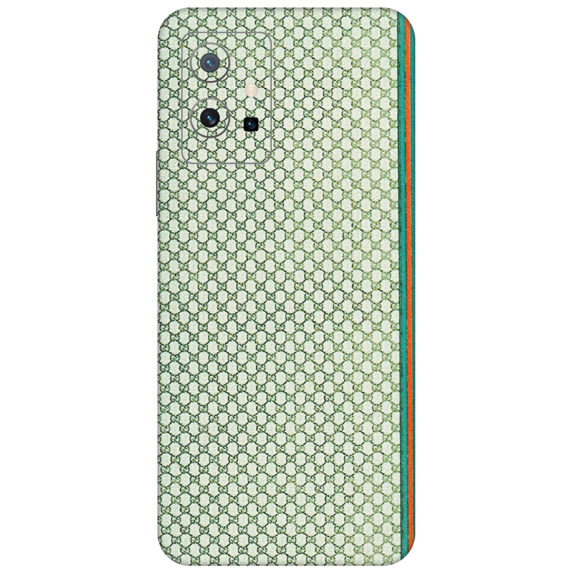 VIVO Y Series Phone Skins (All Models) - Gucci Fabric Pattern - 3D Embossed Finish (L-73) Vivo Y75 (5G)