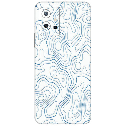 VIVO Y Series Phone Skins (All Models) - Blue And White Swirls - Matte Finish (M-139) Vivo Y75 (5G)